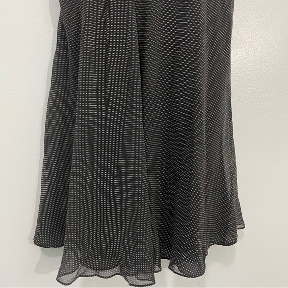 Lauren Ralph Lauren Black White Silk Polka Dot Ruffle Cruise Party Dress 10 - Picture 7 of 8